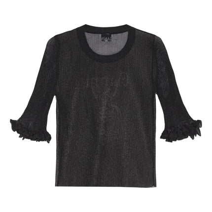 Ganni Sheer Jacquard Top