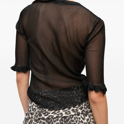 Ganni Sheer Jacquard Top