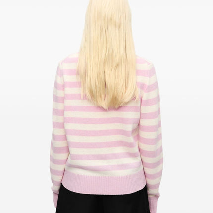 Ganni Striped Graphic Wool Bunny Jumper