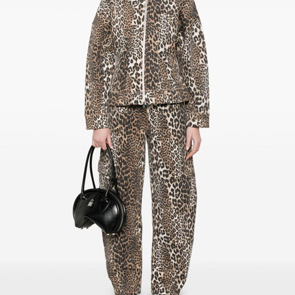 Ganni Leopard print hoodie