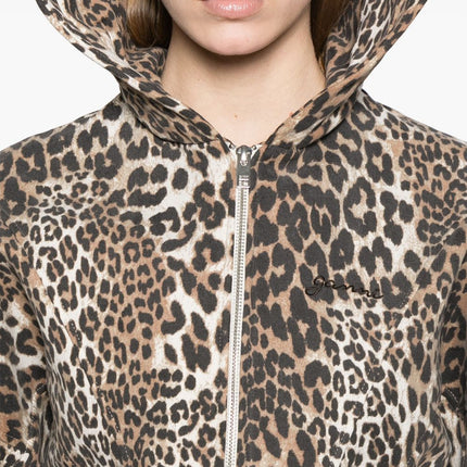 Ganni Leopard print hoodie