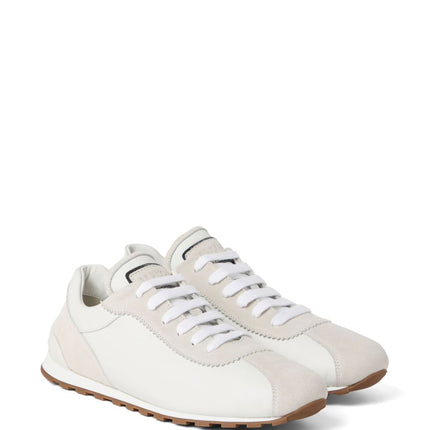 Brunello Cucinelli Suede and calfskin runners with monili