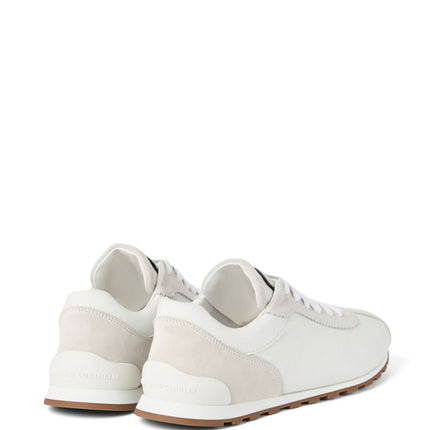 Brunello Cucinelli Suede and calfskin runners with monili