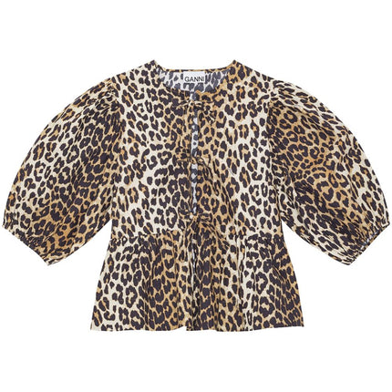 GANNI Top Brown