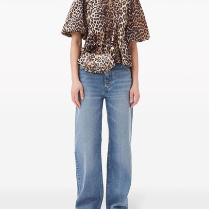 GANNI Top Brown