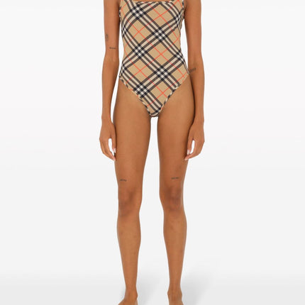 Burberry check-pattern swimsuit