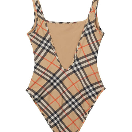 Burberry check-pattern swimsuit