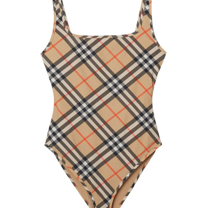 Burberry check-pattern swimsuit
