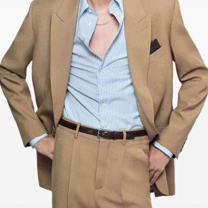 Saint Laurent striped oxford cotton shirt