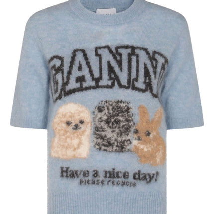 GANNI Sweaters Clear Blue