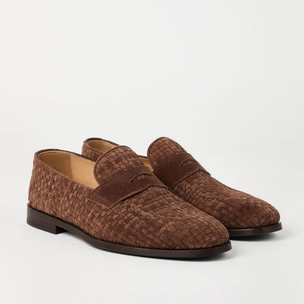 Brunello Cucinelli Penny Loafer in woven suede