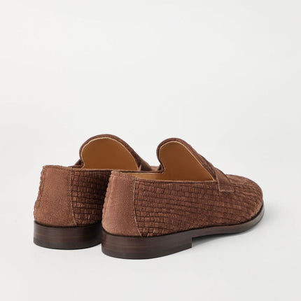 Brunello Cucinelli Penny Loafer in woven suede