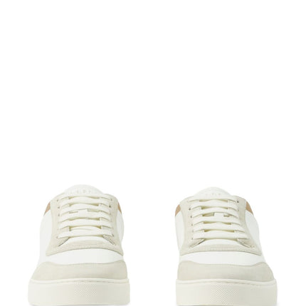 Burberry Leather, suede and check sneakers