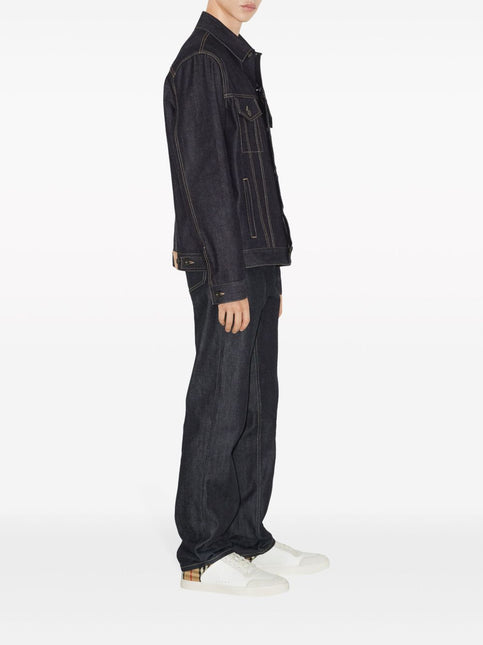 Burberry Leather, suede and check sneakers