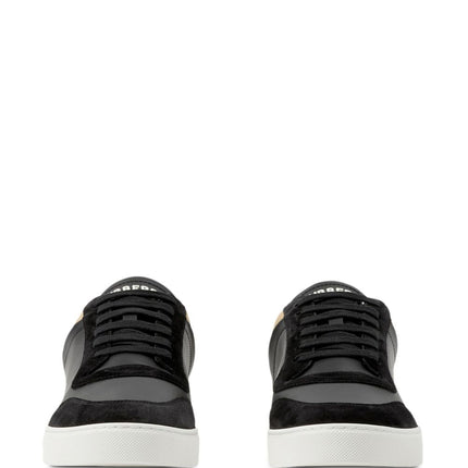 Burberry Leather, suede and check sneakers