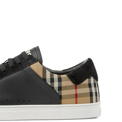Burberry Leather, suede and check sneakers