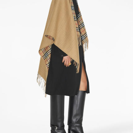 Burberry Reversible Check Wool Cape