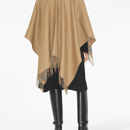 Burberry Reversible Check Wool Cape