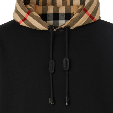 Burberry Check Cotton Blend Zip-Up Hoodie