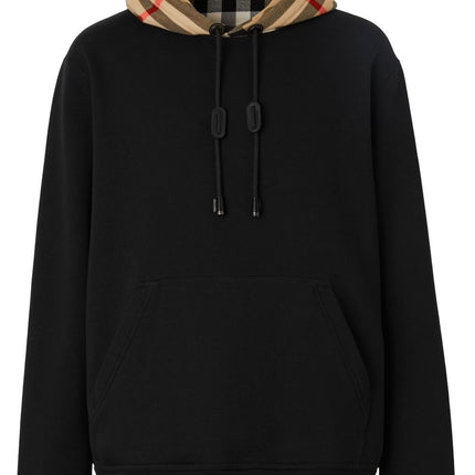 Burberry Check Cotton Blend Zip-Up Hoodie