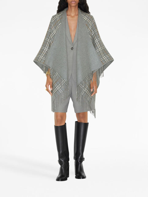 Burberry Vintage Check Reversible Wool Cape