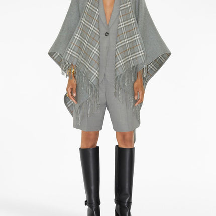 Burberry Vintage Check Reversible Wool Cape