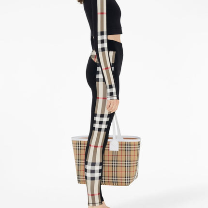 Burberry Stretch jersey cropped sweater with check trim