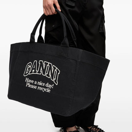 Ganni Organic cotton XXL tote bag