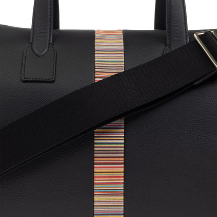 Paul Smith Leather 'Signature Stripe' Trim Holdall