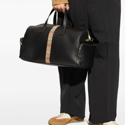 Paul Smith Leather 'Signature Stripe' Trim Holdall