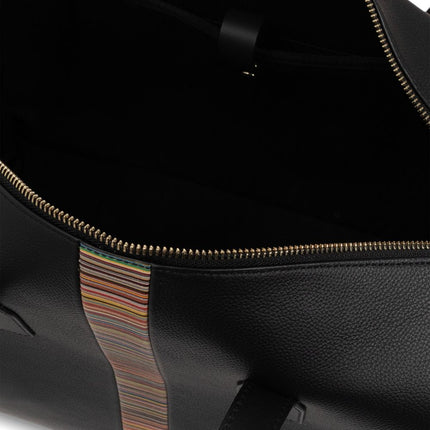 Paul Smith Leather 'Signature Stripe' Trim Holdall