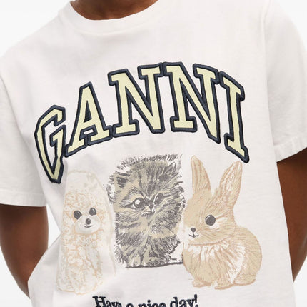 GANNI T-shirts and Polos White