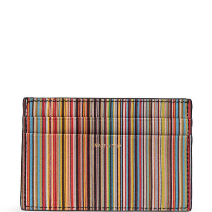 Paul Smith Signature Stripe leather card case