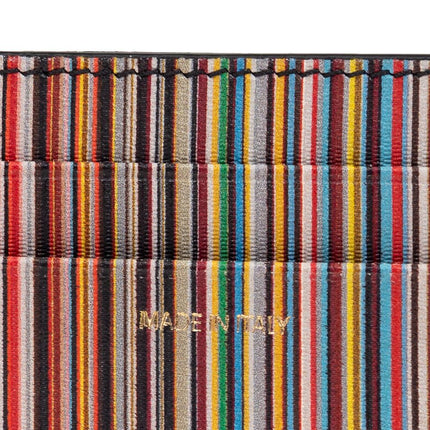 Paul Smith Signature Stripe leather card case