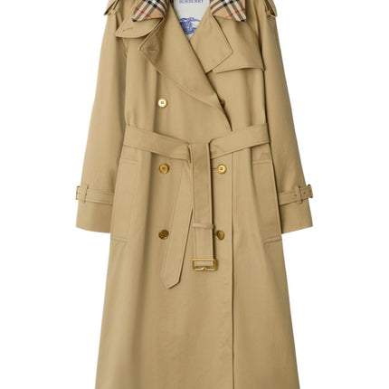 Burberry Castleford Medium Trench Coat with Check Collar