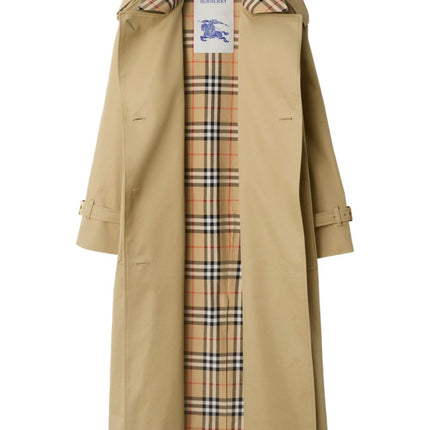 Burberry Castleford Medium Trench Coat with Check Collar