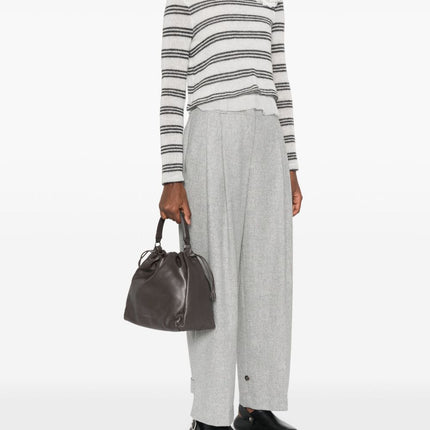 Brunello Cucinelli Mellow small bucket bag in soft leather with monili