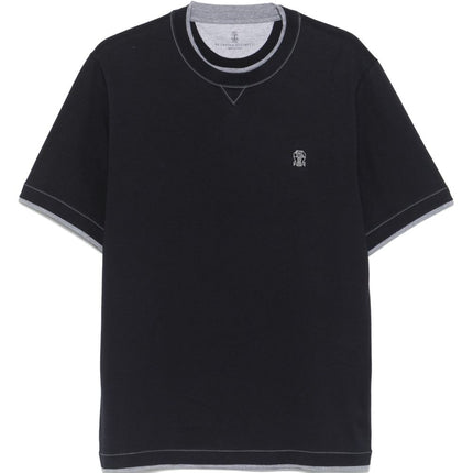Brunello Cucinelli T-shirts and Polos Blue