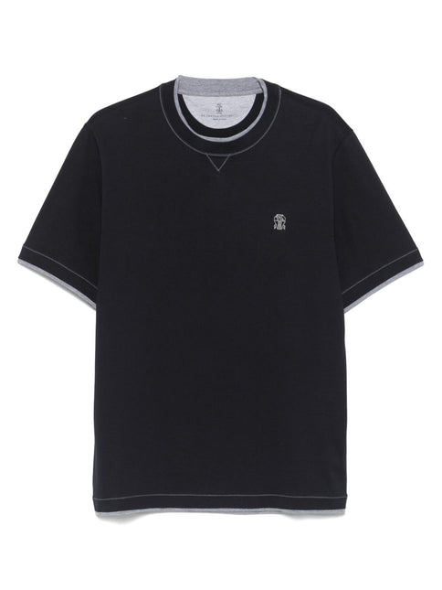 Brunello Cucinelli T-shirts and Polos Blue