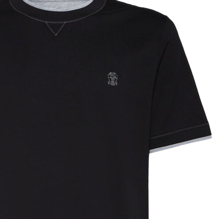 Brunello Cucinelli T-shirts and Polos Blue