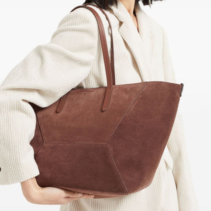 Brunello Cucinelli BC Duo bag in suede with monili
