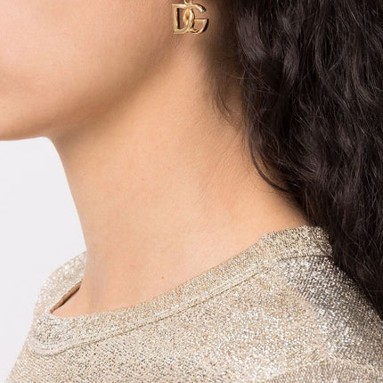 Dolce & Gabbana DG Logo and Pearl Earrings