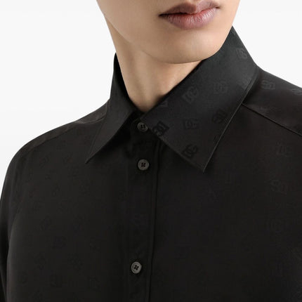 Dolce & Gabbana DG logo martini jacquard shirt