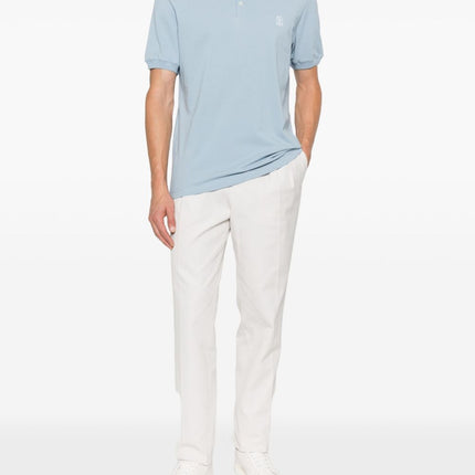Brunello Cucinelli T-shirts and Polos Clear Blue