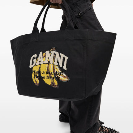 Ganni Organic cotton XXL tote bag