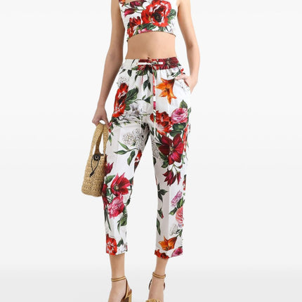 Dolce & Gabbana Flower-print poplin top