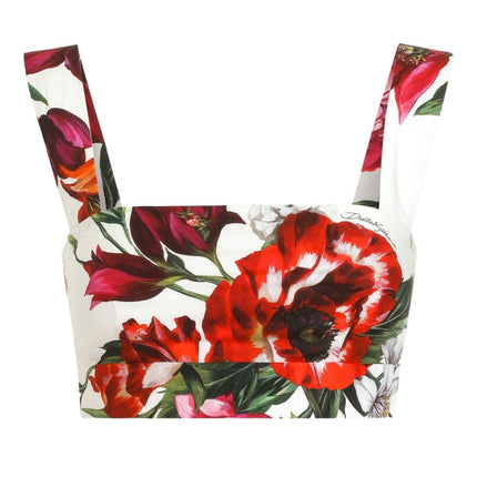 Dolce & Gabbana Flower-print poplin top