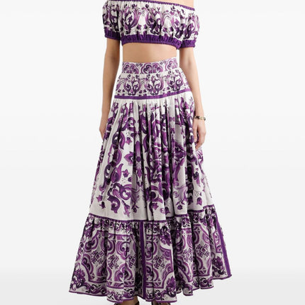 Dolce & Gabbana Maiolica print cotton top