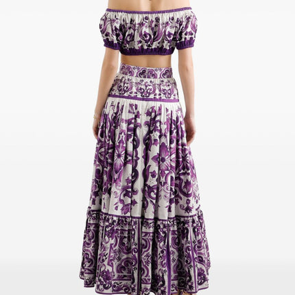 Dolce & Gabbana Maiolica print cotton top