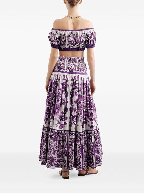 Dolce & Gabbana Maiolica print cotton top